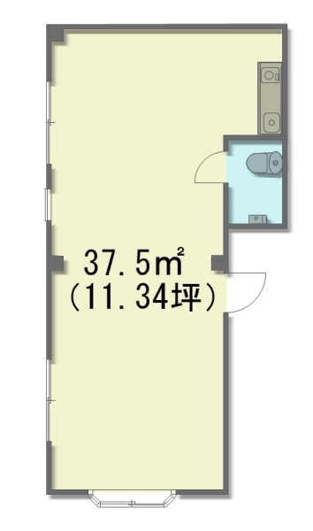 貸店舗・事務所　大阪府堺市堺区翁橋町１丁　月額賃料6.3万円（税別）