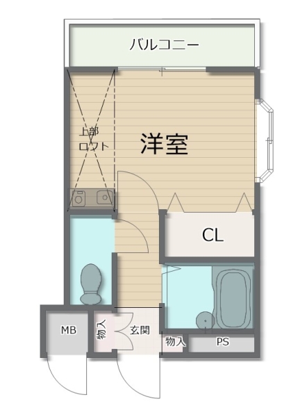 賃貸マンション１Rロフト付き　大阪府河内長野市昭栄町　月額賃料3.5万円